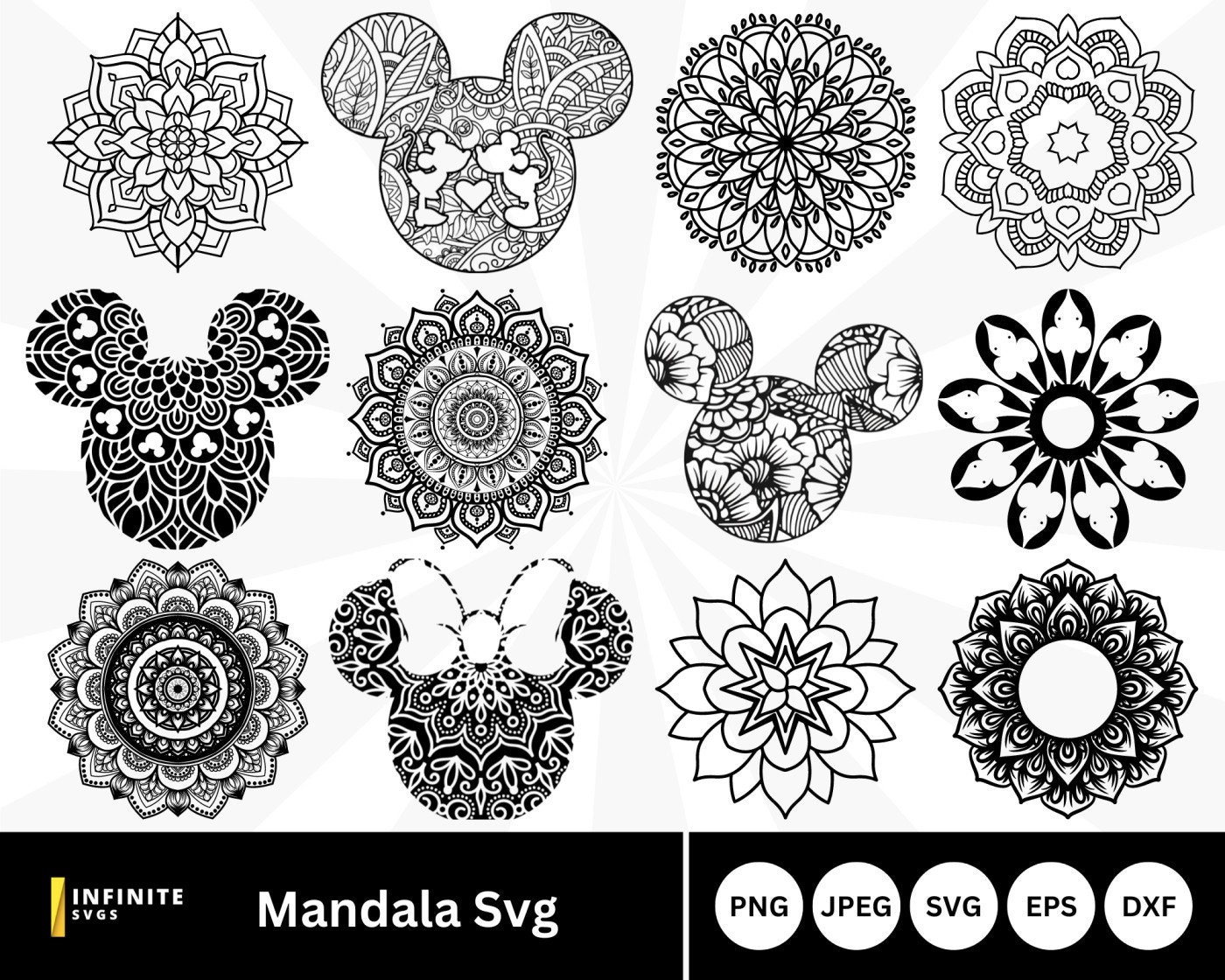 Mandala Svg Bundle, Mandala Svg, Mandala Clipart, Mandala Flower, Mandala Vrctor, Mandala Svg files, Mandala Cut file, Mandala Png