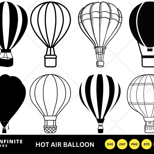 Hot air balloons svg, Hot Air Balloon Clipart, Hot Air Balloon png, svg files for Cricut, instant download, Air Balloon svg