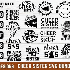 Cheer Sister Svg - Sister Svg - 15 Design - Cheer Sister Png - Football Sister Svg - Cheer Life Svg - Cheer Sis Svg - Svg Files For Cricut
