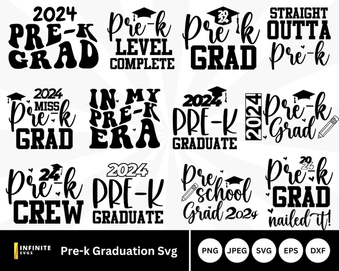 Pre-k Graduation Svg | Pre-k Grad Svg for Cricut | Pre-k Grad 2024 ...