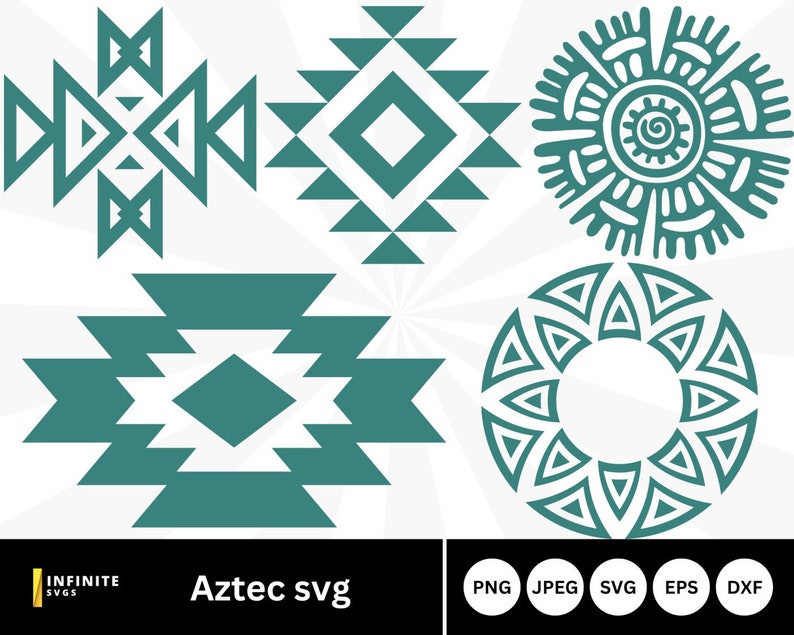 Aztec Svg Bundle, Aztec Svg, Aztec Pattern Svg, Native American Svg, Ornament Svg, Aztec Clipart, Aztec Elements Svg, Aztec Cut file image 1