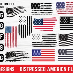 Distressed American Flag Svg | 12 Design | American Flag Svg | Distressed Flag Svg | Usa Flag Svg | 4th July Svg | Flag Vector | Flag Png