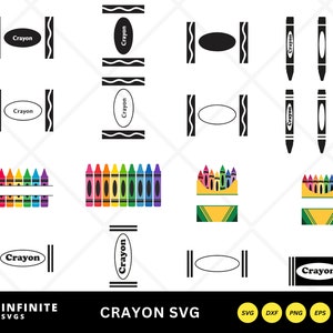 Crayon Svg - Crayon - 16 Design - Crayon Shirt Design - Crayon Costume Svg - Back to School Svg - Instant Download - Svg for Cricut Files