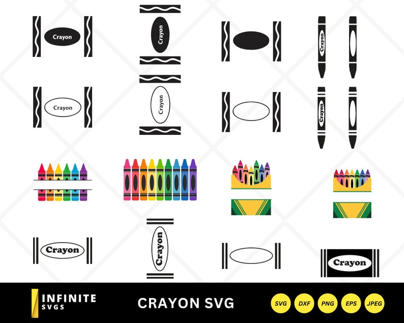 Crayon Svg Crayon 16 Design Crayon Shirt Design Crayon Costume Svg Back to School Svg Instant