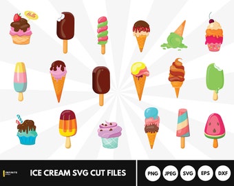 Ice Cream Svg - Ice Cream Clipart - Ice Cream Cone Svg - Ice Cream Outline - Ice Cream Bundle - Summer Svg - Ice Cream Cut Files -