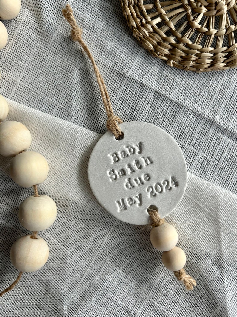 Personalized Clay Baby Announcement image 1