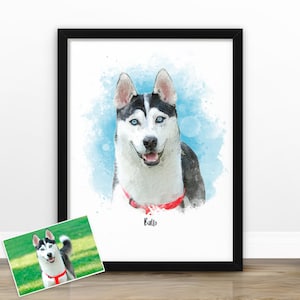 Pet Painting from Photo | Dog Lover Gift | Custom Dog Portrait | Personalised Dog Portrait | Gifts for Dog Lovers |  Pet memorial gift