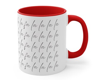 Taza de café Falala navideña, 11 oz