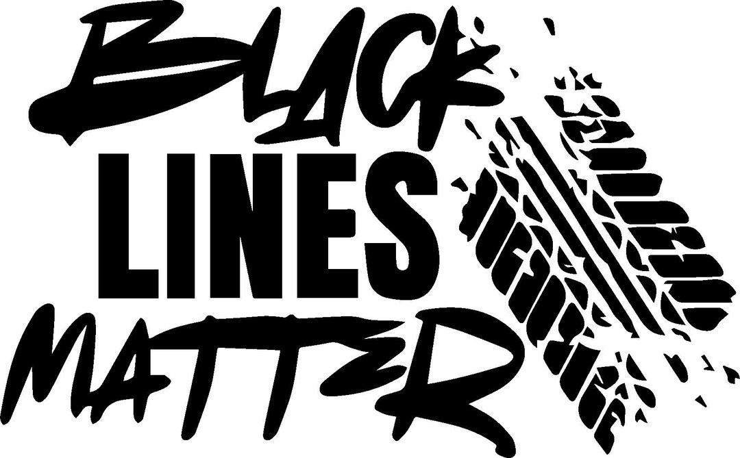 Black Lines Matter Decal Etsy
