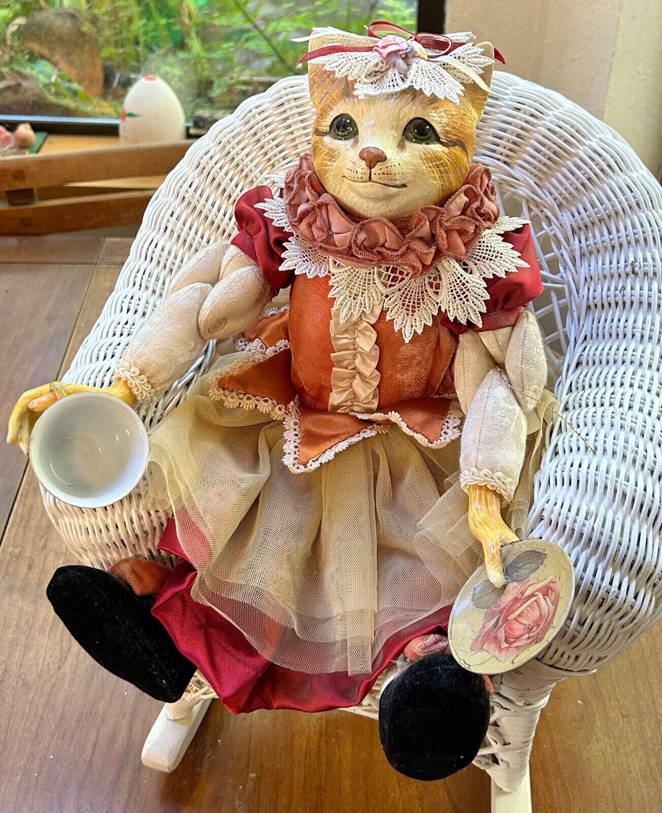 Vintage Katherine s Collection Wayne Kleski Cat Doll giggles 16 Inches High 12 Inches Wide new With Certificate Etsy