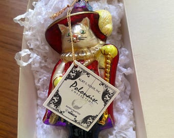 Vintage Polonaise Puss in Boots, Kurt Adler---New in Box with Tag