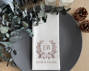 Personalized Napkin with Luxury Design for Wedding