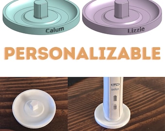 Personalized Oral-B Electric Toothbrush Holde/Stands with Drip Tray, Bathroom Organizer, Unique Gift For Kids