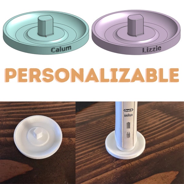 Personalized Oral-B Electric Toothbrush Holde/Stands with Drip Tray, Bathroom Organizer, Unique Gift For Kids