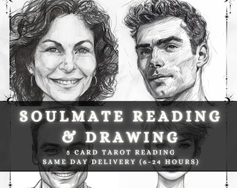 Soulmate Drawing Love Tarot Reading, Your Future Husband/Wife, Psychic Drawing, Future Tarot Reading, Same Day Digital Delivery