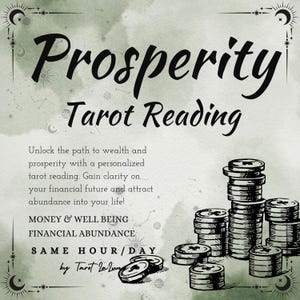 Lectura de tarot sobre la prosperidad / Abundancia financiera y fortuna profesional / Predicciones psíquicas sobre el dinero / Orientación espiritual sobre la riqueza