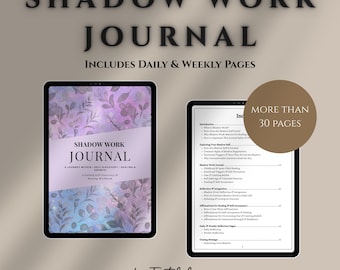 Schaduwwerkdagboek: geleide instructies, bevestigingen en wekelijkse reflecties | Innerlijk kind en beperkende overtuigingen | Afdrukbare pdf, GoodNotes iPad