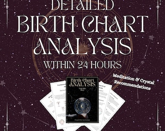 In Depth Birth Chart Reading, Personalized Astrology Natal Chart Analysis, Same Day Astrology Report, Self-Discovery Guide