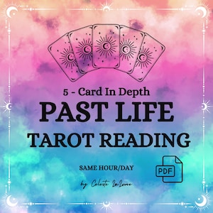 Tarotlezing uit vorige levens, hetzelfde uur diepgaande paranormale lectuur, 5-kaart begeleiding uit vorige levens, medium reïncarnatielezing