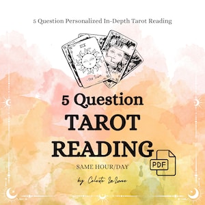 Tarotlezen met 5 vragen, paranormaal lezen op hetzelfde uur, tarotkaarten medium lezen, algemeen spiritueel advies, liefde - carrière - algemeen - blind