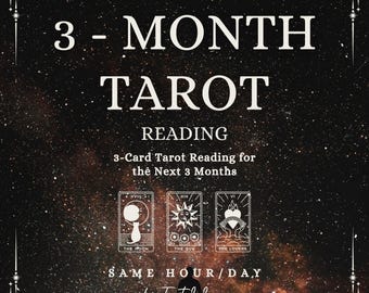 3-Month Tarot Reading - Personalized Guidance (PDF Report)
