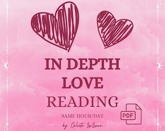 Detailed Love Psychic Tarot Reading, Same Day Multi Page PDF, Soulmate Guidance, Clairvoyant Psychic Guidance, Twin Flame Reading, Ex Lovers