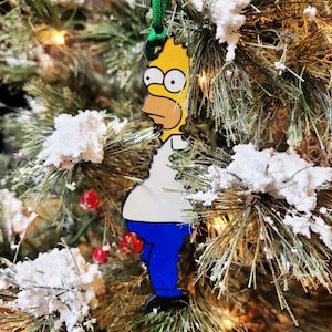 Custom Printed Homer Simpson "Nothing to See Here" Christmas Ornament