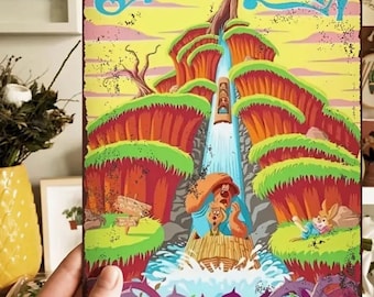 Vintage style Splash Mountain metal sign