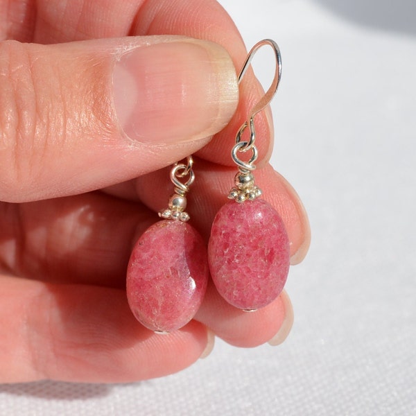 Multiple Rhodonite Earrings - Natural Gemstone Earrings -  Multiple styles/sizes