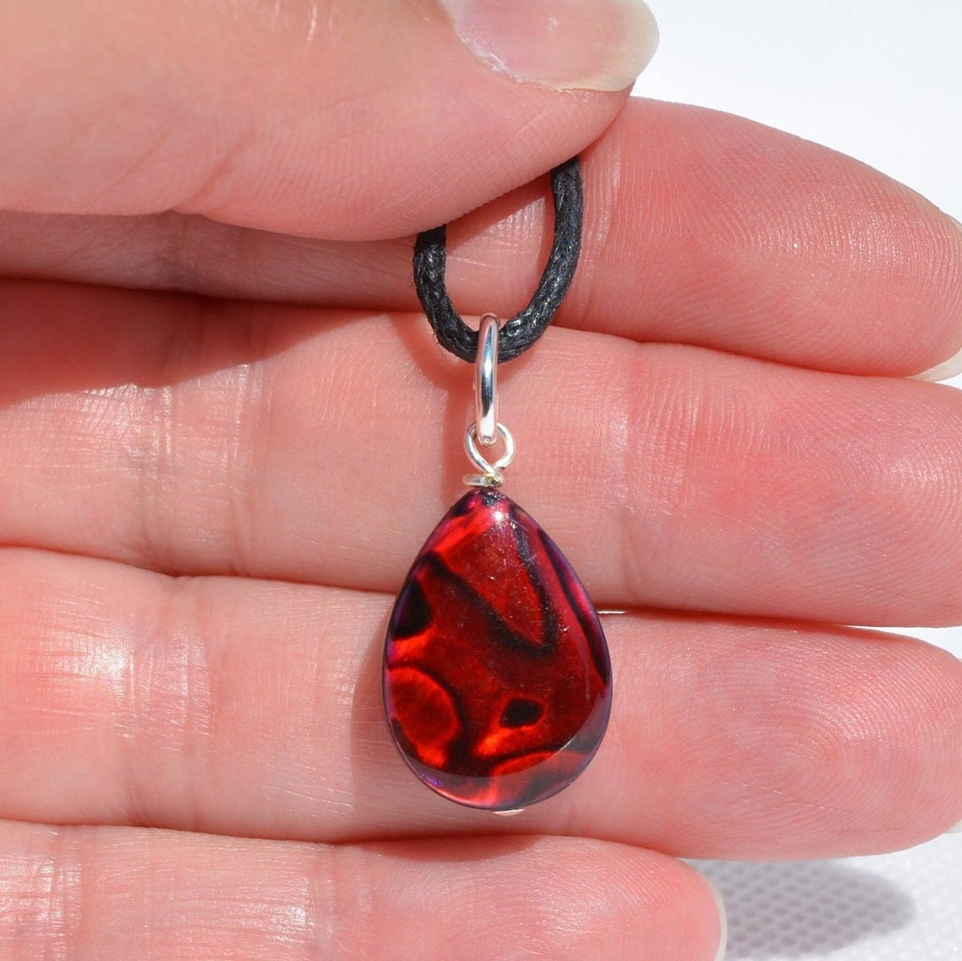 Red Abalone Shell Pendants: AKA Genuine Paua Shell, Teardrop & Oval ...