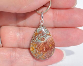 Jasper Pendants: Natural Genuine Gemstones, Large Teardrop Pendant Jewelry, Multiple Options