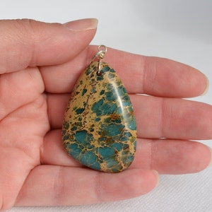 Multiple Jasper Pendants - Snakeskin Jasper - Natural Gemstone Pendants -  Green Pendants