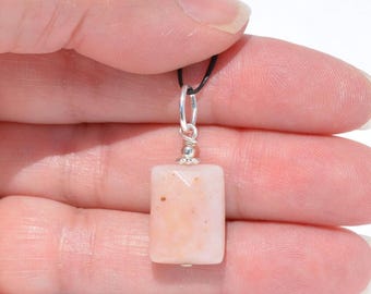 Pink Opal Pendants: Natural Genuine Gemstones, Gold/Gunmetal/Silver-Plated Wire Wrapped, Multiple Options