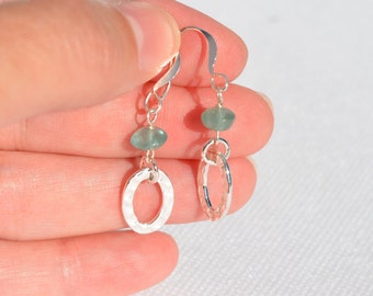 Aquamarine Gemstone Earrings - March Birthstone - Genuine Gemstone - Authentic Aquamarine dangle earrings - Multiple shapes