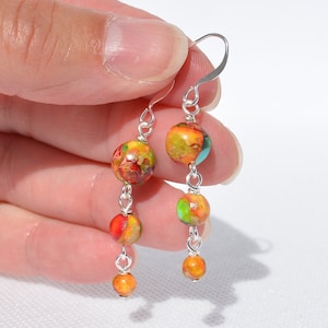 Multiple Jasper Gemstone Earrings - Everyday Earrings - Dyed Jasper Gemstone  - Fun & Colorful Earrings - Multiple options