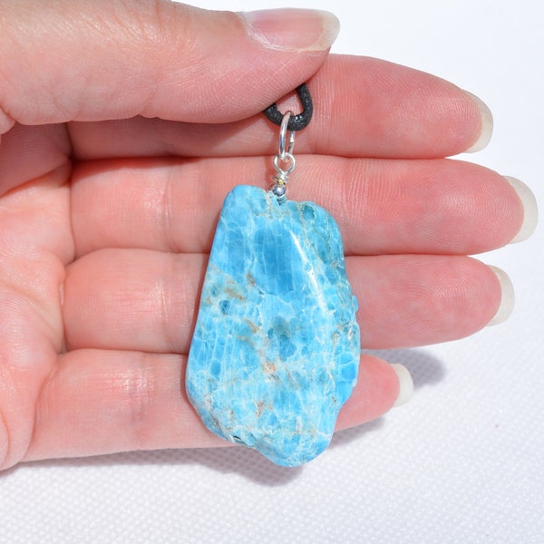 Multiple Blue Jasper Genuine Gemstone Pendants - Authentic Jasper - Statement Pendants - Everyday Jewelry - Large Polished Freeform Pendants