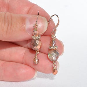 Authentic Czech Fire Polished Glass Earrings - Faceted beads with Rose Gold, Copper, Gold, or Silver - Multiple Options for everyday wear!