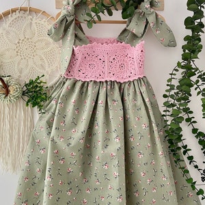 Handmade Crochet Cotton Baby Dress: Summer Knit Kids Clothes