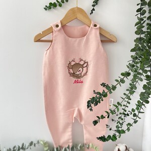 Personalised Baby Dungarees Romper, Custom Baby Girl Boy Clothes, Embroidered Baby Overalls, Baby Long Sweater Romper, New Baby Gift