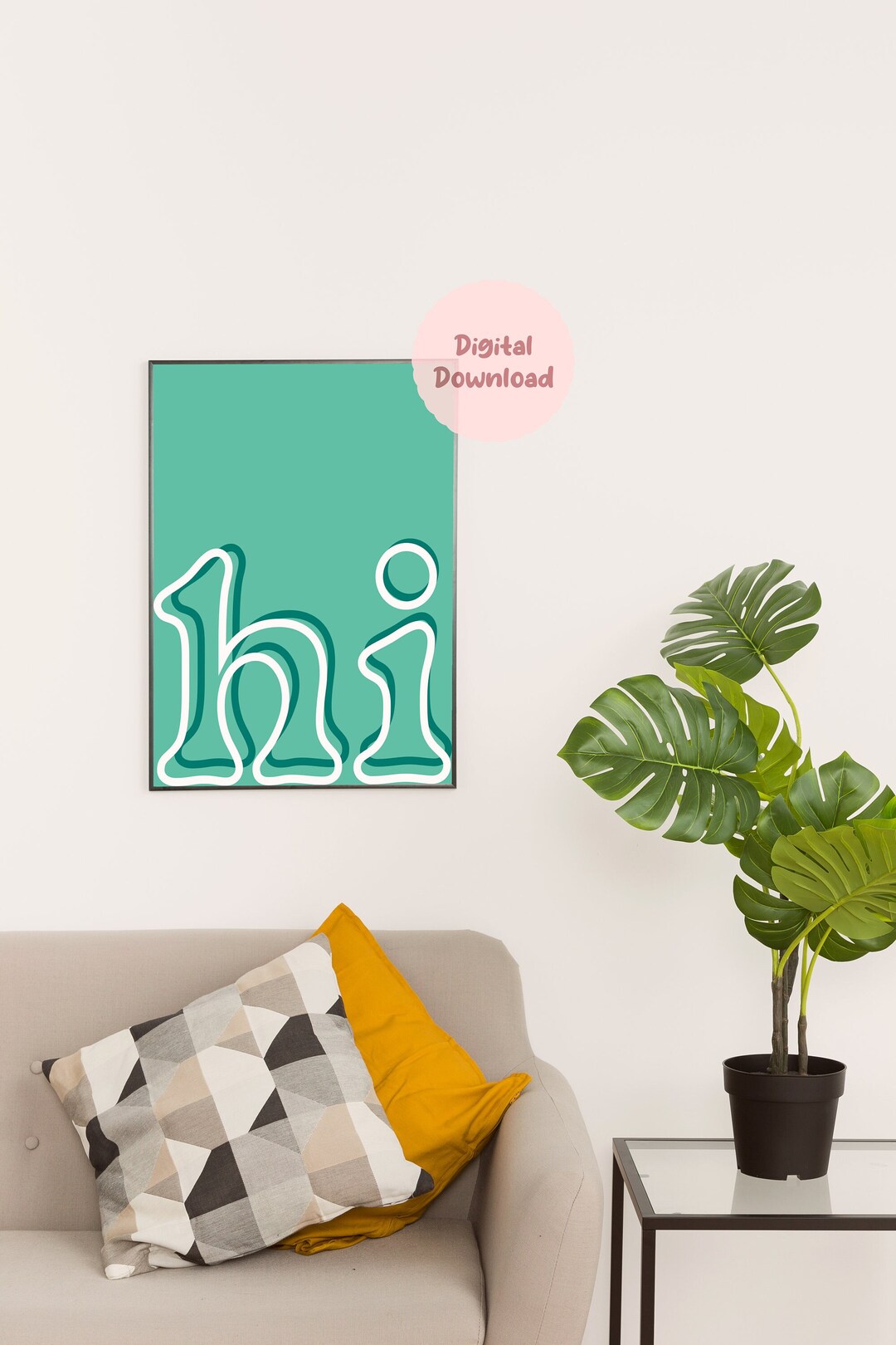 Hi Printable Entrance Wall Decor Hall Wall Art Home Etsy