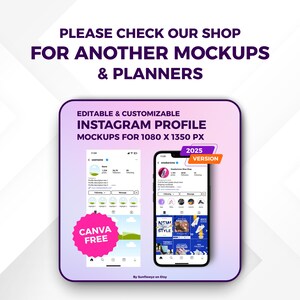 Please check our shop for more canva templates and another interesting products!