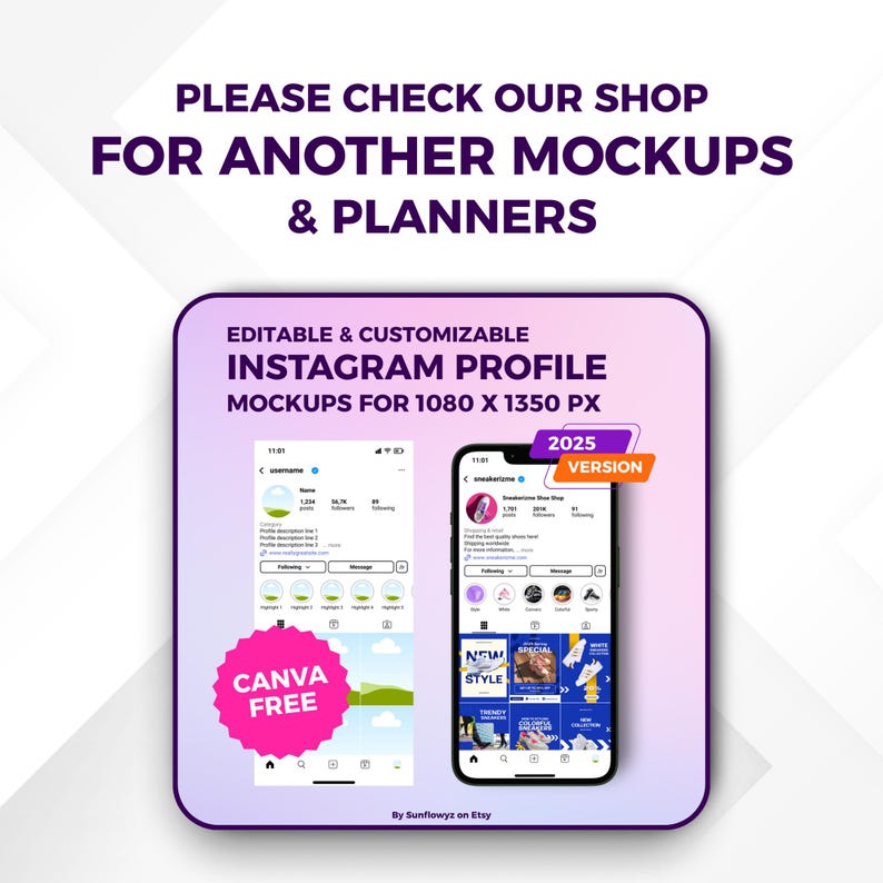 Please check our shop for more canva templates and another interesting products!