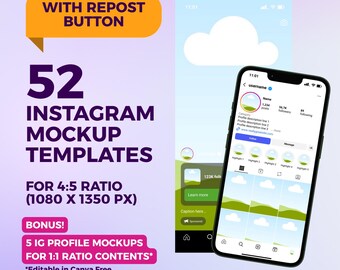 Szablony makiet Instagrama 1080x1350 Edytowalne makiety mediów społecznościowych Canva