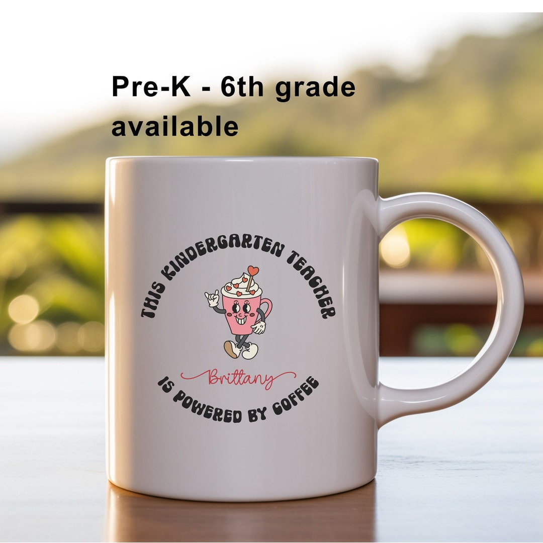 Personalized Coffee Mug for Teacher, Valentine Gift for Teacher, Cup