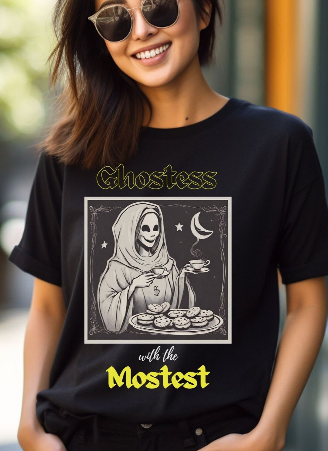 Ghostess With the Mostest Shirt, Funny Halloween Graphic Tee - Etsy