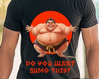 Sumo, Luchador de Sumo, Camisa Asiática, Japonesa, Camisa Pun, Camisa Divertida, Camiseta de Manga Corta