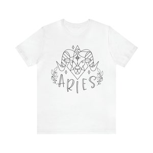 Aries, Camiseta Aries, Camisa del Horóscopo, Camisa de Astrología, Camiseta de Manga Corta Jersey imagen 8