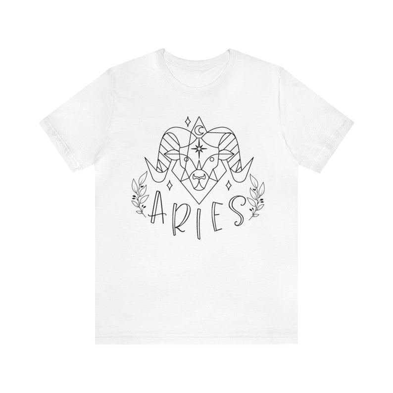 Aries, Camiseta Aries, Camisa del Horóscopo, Camisa de Astrología, Camiseta de Manga Corta Jersey imagen 8