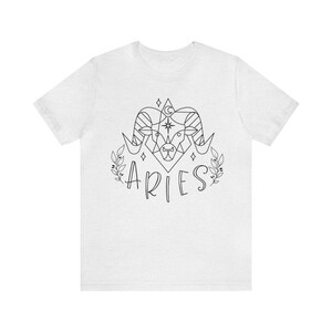 Aries, Camiseta Aries, Camisa del Horóscopo, Camisa de Astrología, Camiseta de Manga Corta Jersey imagen 9