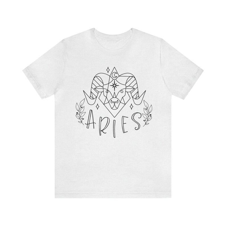Aries, Camiseta Aries, Camisa del Horóscopo, Camisa de Astrología, Camiseta de Manga Corta Jersey imagen 9